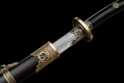 Chinese top quality Qin Dao Sword folded pattern steel handcraft best for collection