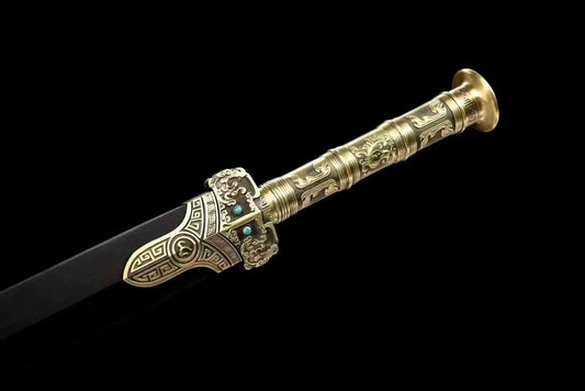 Chinese top quality Han Sword folded pattern steel handcraft best for collection