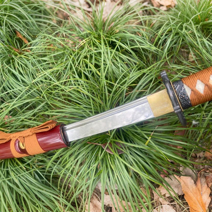 Crimson Fang Katana (Clay-Tempered Folded 1095 Steel)