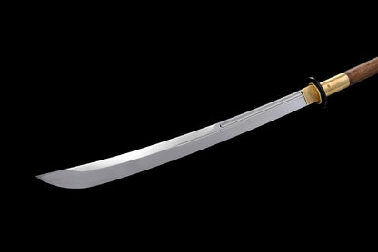 78" Naginata 1095 High Carbon Steel Brass Tsuba Functional Blade Sharp
