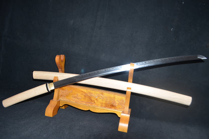 1095 high carbon steel clay tempered Full Tang Samurai Japanese Shirasaya Katana Sharp