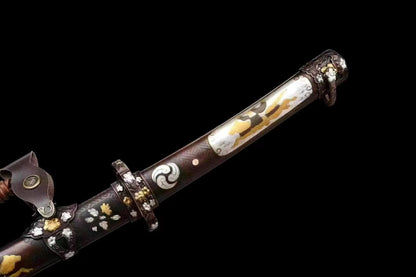 Tachi Clay Tempered Hazuya Polish Abrasive Gold-Plated Copper Fittings full tang sharp