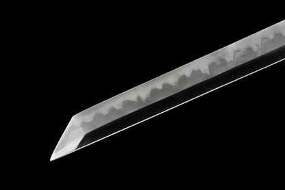 Ninja top quality shining saya Juhe Knife Sword folded pattern steel real hamon blade handcraft forcollection