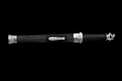 Chinese top quality small han Sword folded pattern steel handcraft best for collection
