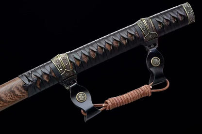 Tachi Sword Clay Tempered Copper Fittings full tang sharp japanese samurai