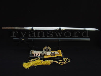 9260 Steel Ninja Japanese Sword Straight Blade Cut Bamboo full tang sharp