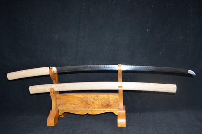 1095 high carbon steel clay tempered Full Tang Samurai Japanese Shirasaya Katana Sharp