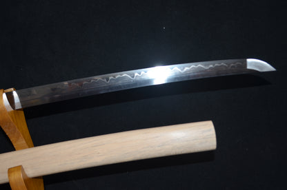 1095 high carbon steel clay tempered Full Tang Samurai Japanese Shirasaya Katana Sharp