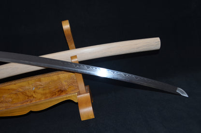 1095 high carbon steel clay tempered Full Tang Samurai Japanese Shirasaya Katana Sharp