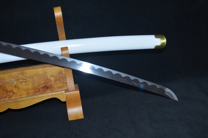 One Piece Roronoa Zoro Wado Ichimonji – Hand-Forged 1095 Steel with Mirror Polish Finish