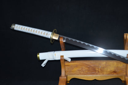 One Piece Roronoa Zoro Wado Ichimonji – Hand-Forged 1095 Steel with Mirror Polish Finish