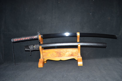 Bleach Ichigo Bankai Sword 1095 High Carbon Steel Alloy Tsuba Black Blade
