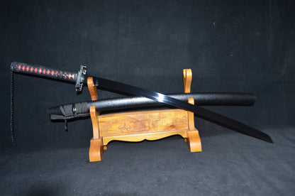 Bleach Ichigo Bankai Sword 1095 High Carbon Steel Alloy Tsuba Black Blade