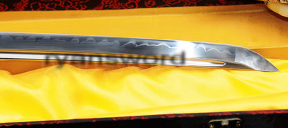 T10 Steel Clay Tempered Katana japanese sword for samurai top quality tsuba fitting