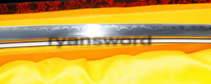 T10 Steel Clay Tempered Katana japanese sword for samurai top quality tsuba fitting