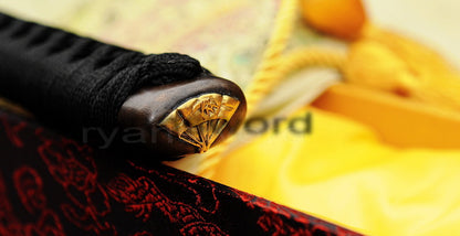 T10 Steel Clay Tempered Katana japanese sword for samurai top quality tsuba fitting