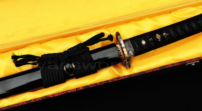 T10 Steel Clay Tempered Katana japanese sword for samurai top quality tsuba fitting