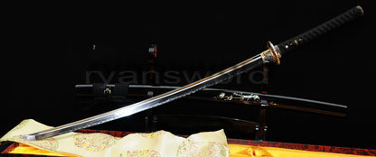 T10 Steel Clay Tempered Katana japanese sword for samurai top quality tsuba fitting