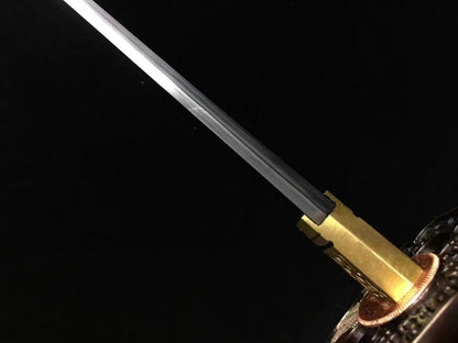 Authentic Katana swords full tang Eagle tsuba Folded steel clay tempered honsanmai