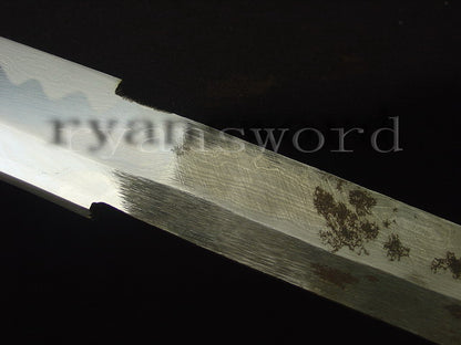 katana 1095 high carbon Steel copper Tsuba hamon real rayskin saya full tang