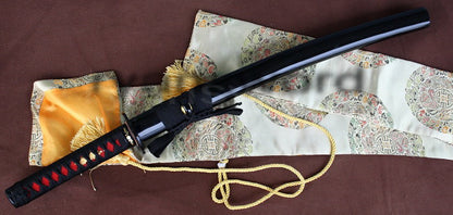 Unique katana 1095 high carbon clay tempered Steel iron tsuba full tang sharp japanese sword