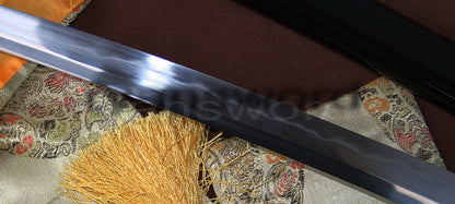 Unique katana 1095 high carbon clay tempered Steel iron tsuba full tang sharp japanese sword