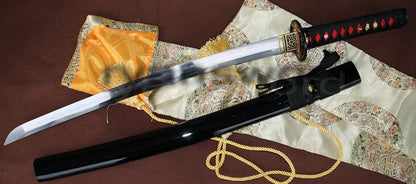Unique katana 1095 high carbon clay tempered Steel iron tsuba full tang sharp japanese sword