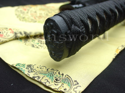 Straight Blade Ninja KIRIHA-ZUKURI Shape 1095 Carbon Steel Heavy Cutting full tang