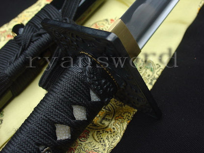 Straight Blade Ninja KIRIHA-ZUKURI Shape 1095 Carbon Steel Heavy Cutting full tang