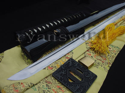 Straight Blade Ninja KIRIHA-ZUKURI Shape 1095 Carbon Steel Heavy Cutting full tang