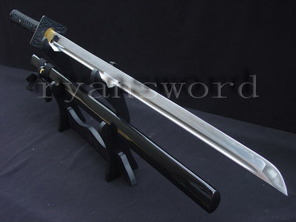 Straight Blade Ninja KIRIHA-ZUKURI Shape 1095 Carbon Steel Heavy Cutting full tang