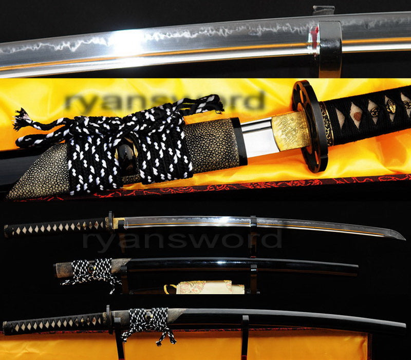 T10 Steel Clay Tempered Katana Full tang sharp japanese sword