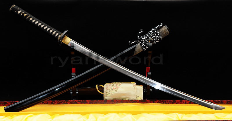 T10 Steel Clay Tempered Katana Full tang sharp japanese sword