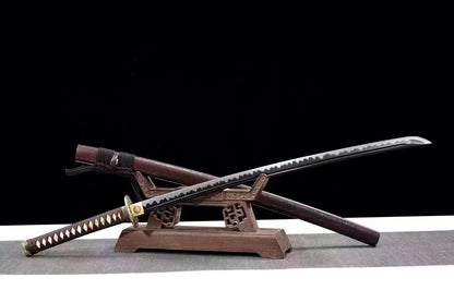 Authentic Katana swords full tang copper tsuba T10 steel clay tempered good gift for boy freind