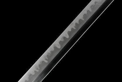 Ninja top quality shining saya Juhe Knife Sword folded pattern steel real hamon blade handcraft forcollection