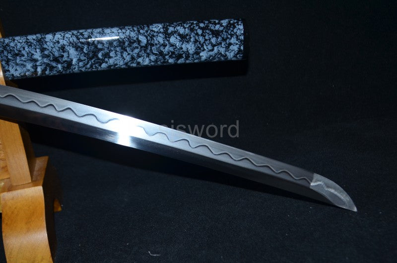 Authentic japanese samurai katana sword full tang T10 steel clay tepmered blade