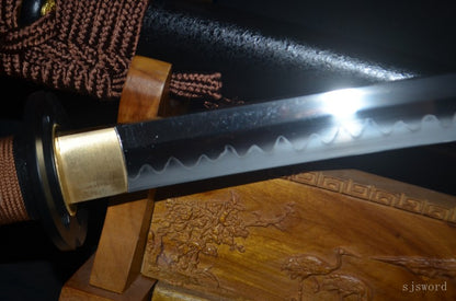 Reverse-blade katana apanese Samurai Sword Real Handmade Katana High Manganese Steel Clay tempered