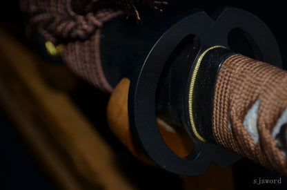 Reverse-blade katana apanese Samurai Sword Real Handmade Katana High Manganese Steel Clay tempered