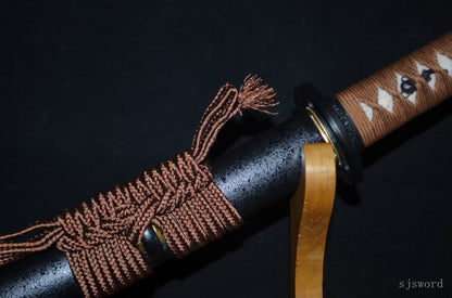 Reverse-blade katana apanese Samurai Sword Real Handmade Katana High Manganese Steel Clay tempered