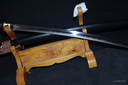 Reverse-blade katana apanese Samurai Sword Real Handmade Katana High Manganese Steel Clay tempered