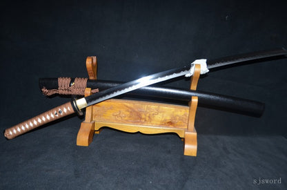 Reverse-blade katana apanese Samurai Sword Real Handmade Katana High Manganese Steel Clay tempered