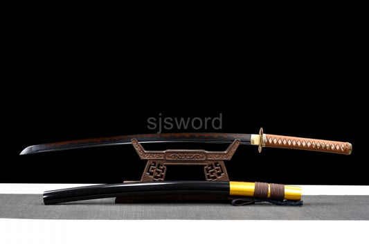 Bronze Fang Katana – Clay Tempered T10 Steel with Real Hamon, Precision Hand Polish