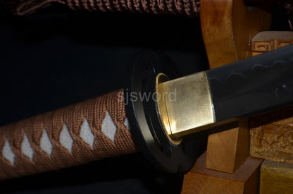 Bronze Fang Katana – Clay Tempered T10 Steel with Real Hamon, Precision Hand Polish