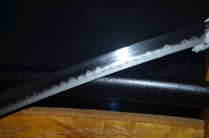 Reverse-blade katana apanese Samurai Sword Real Handmade Katana High Manganese Steel Clay tempered