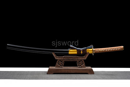 Bronze Fang Katana – Clay Tempered T10 Steel with Real Hamon, Precision Hand Polish