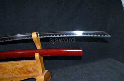 Ironhowl Fang Katana – Clay Tempered Manganese Steel Sword for Practical Use