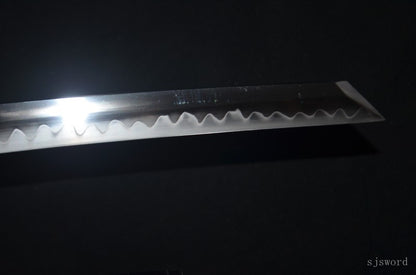 Reverse-blade katana apanese Samurai Sword Real Handmade Katana High Manganese Steel Clay tempered