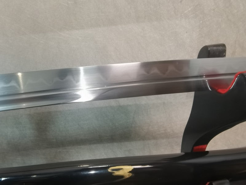 Lightning Vein Wakizashi — Damascus Folded Steel, Unokubi-Zukuri