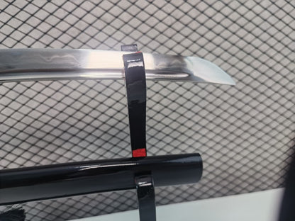 Folded Steel Tanto Japanese Short Sword Clay tempered Full tang