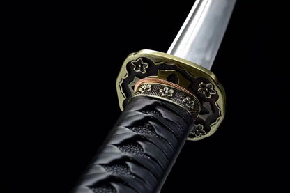 Tachi Sword Clay Tempered Copper Fittings full tang sharp japanese samurai